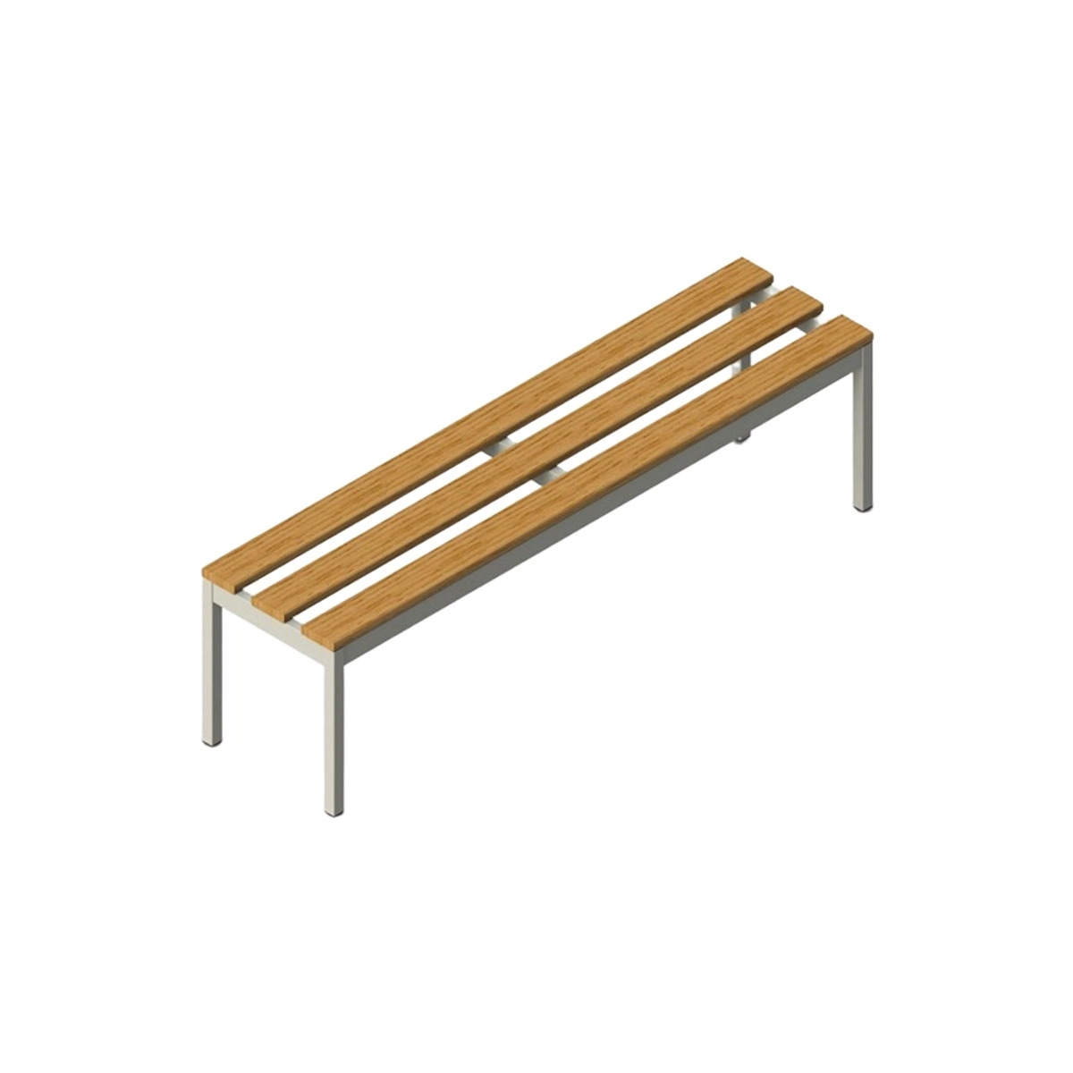 Changing room bench 4 seats 150x37x43cm wood steel Sit M Armet — 4