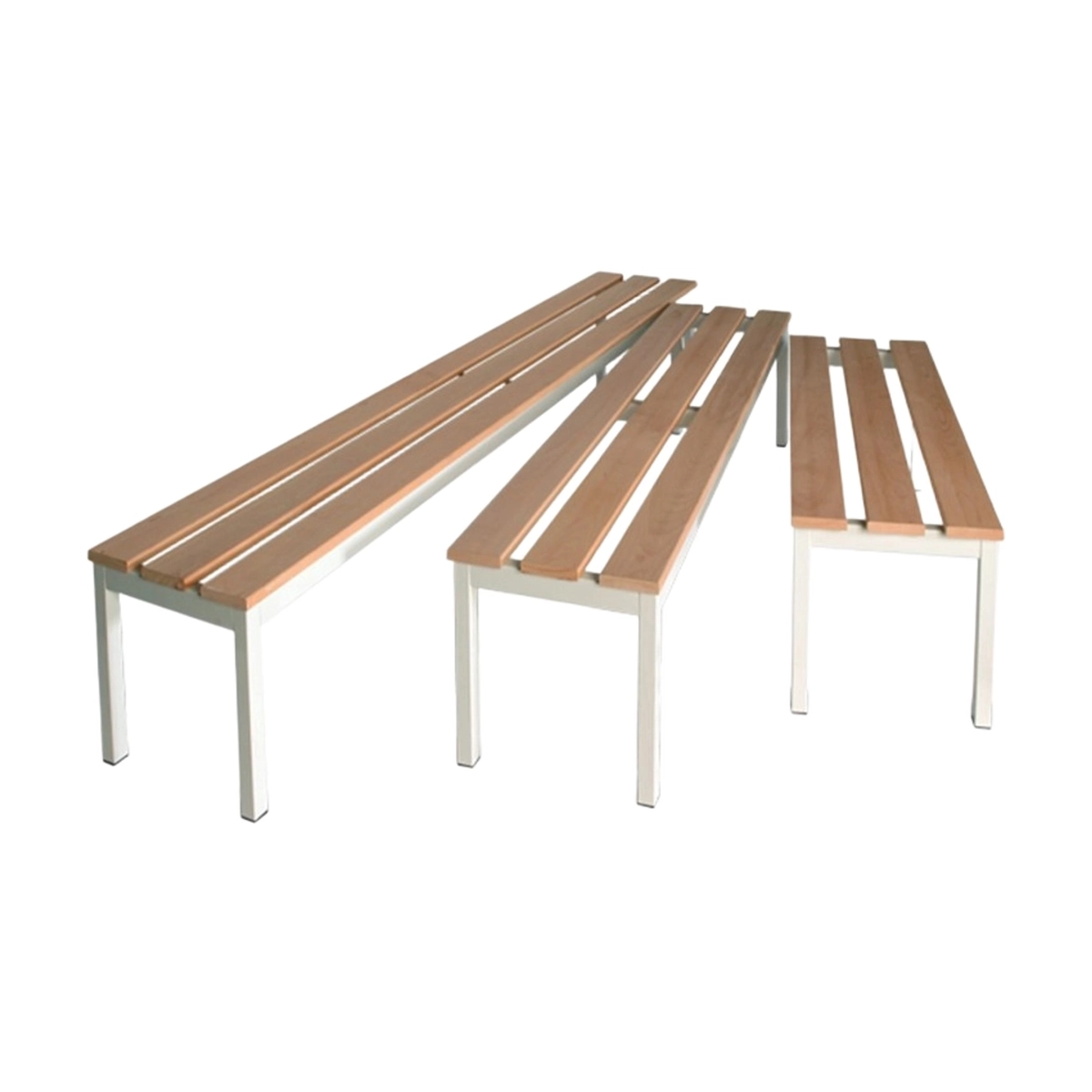 Changing room bench 4 seats 150x37x43cm wood steel Sit M Armet — 5