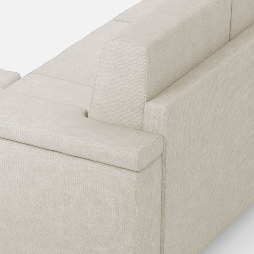 Marrak 120P 2-Seater Fabric Sofa with Matching Ottoman Pouf — 5