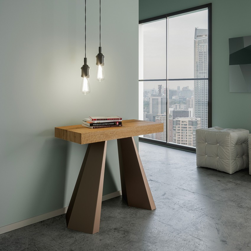 Extendable console dining table Legno 90x40-196cm Diamante Small Premium Oak — 2