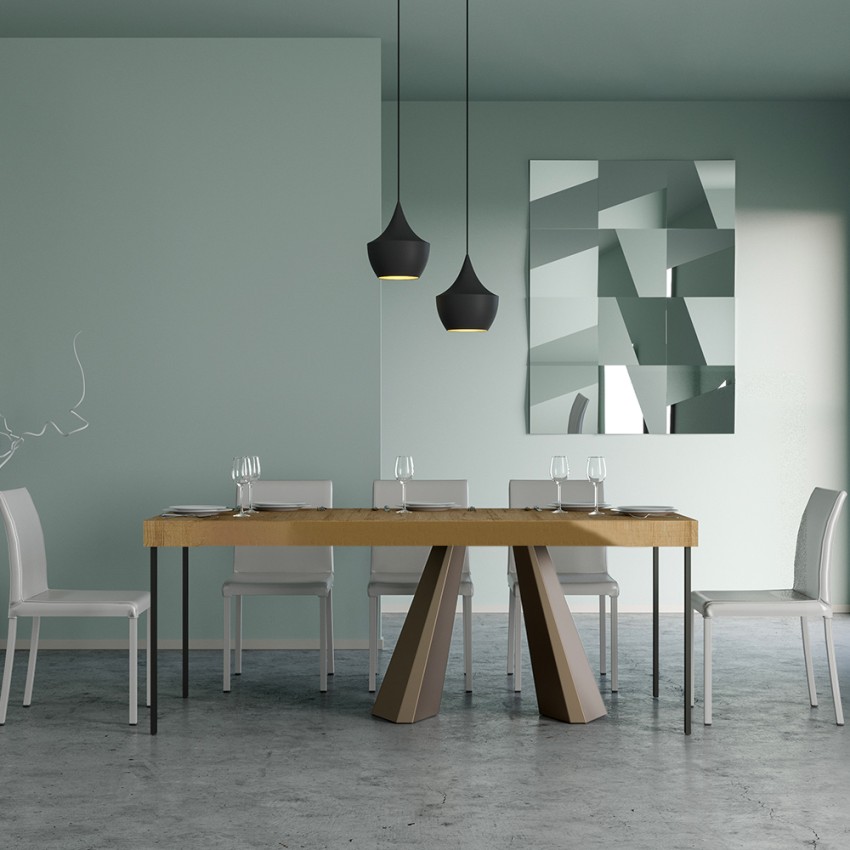 Extendable console dining table Legno 90x40-196cm Diamante Small Premium Oak — 3