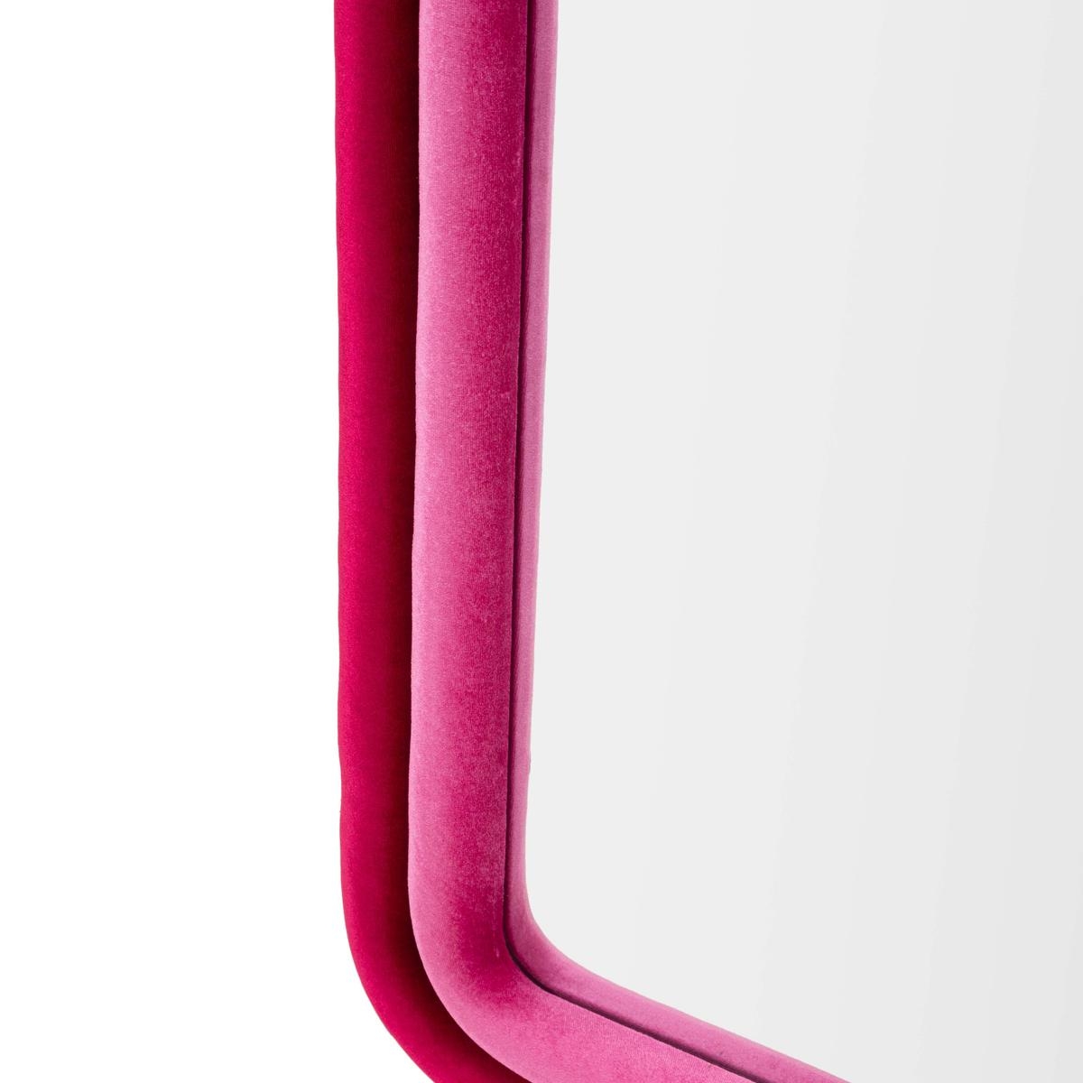 Cloe Arched Wall Mirror in Velvet-Look Fabric 160x60x4 cm — 5