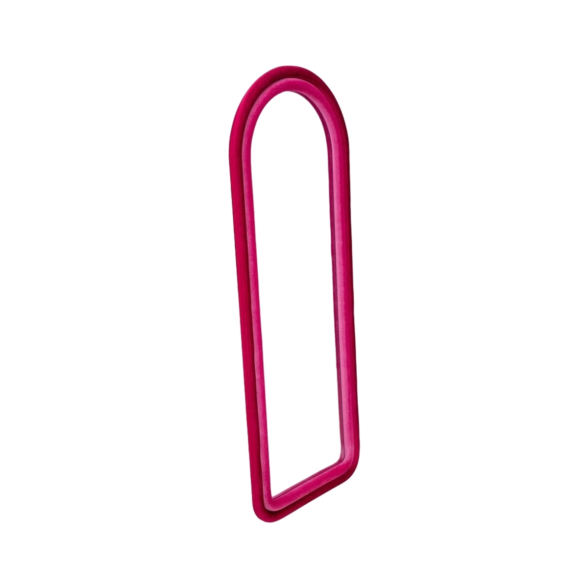 Cloe Arched Wall Mirror in Velvet-Look Fabric 160x60x4 cm — 3
