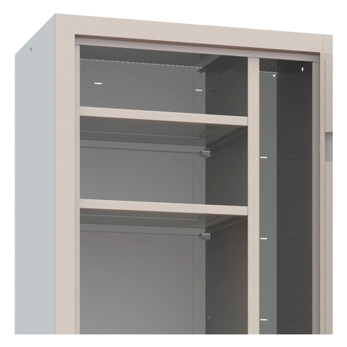 Metal Broom Utility Storage Cabinet with Lock 1 Door 4 Shelves Mopp — 3