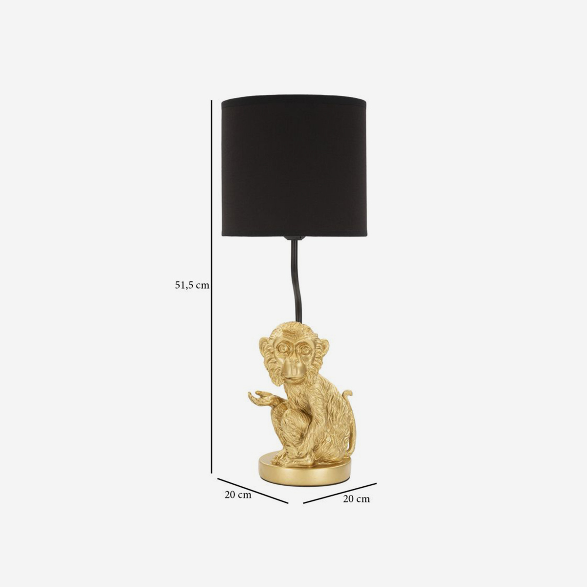 Scimmia Seduta decorative table lamp with lampshade — 3