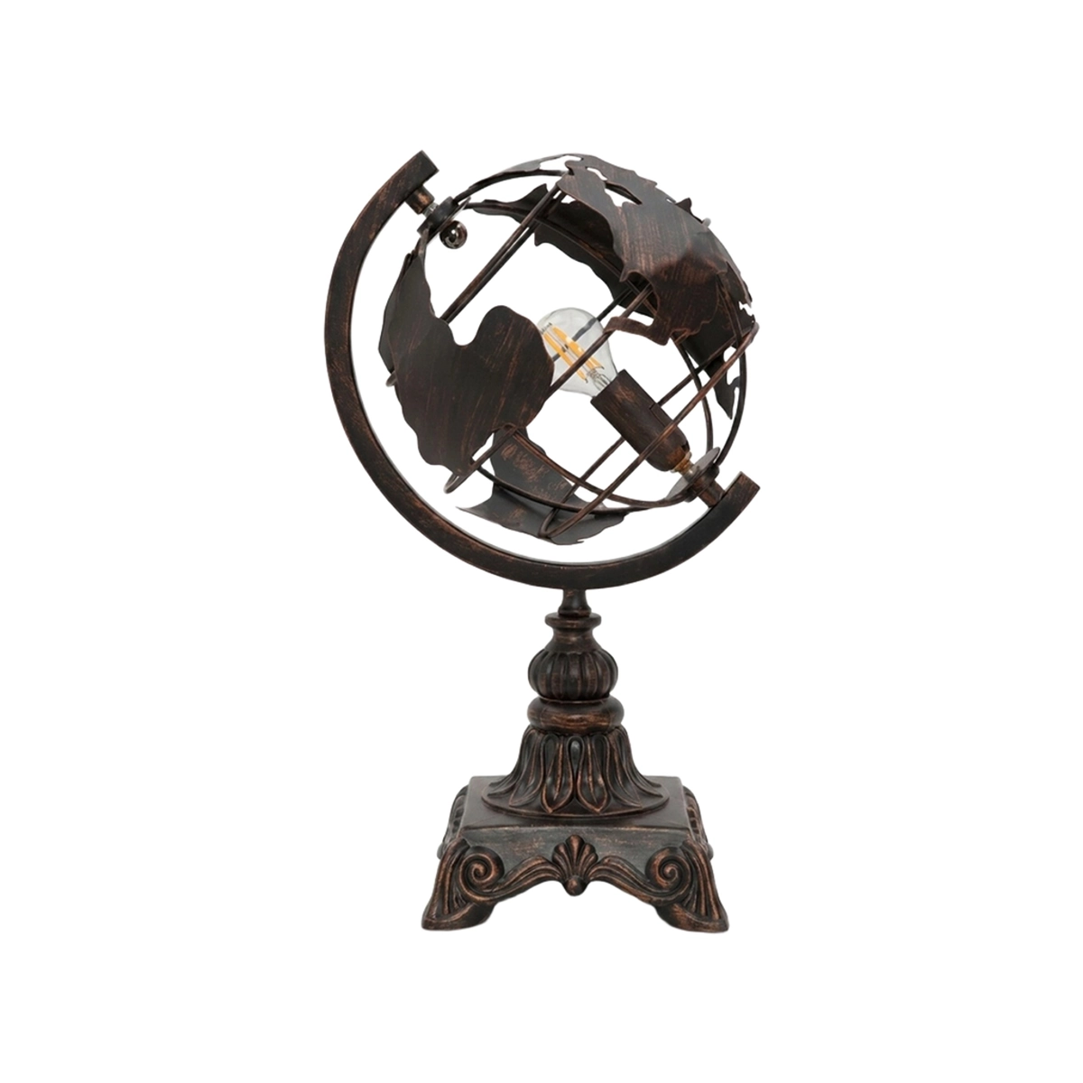 World Industry Mauro Ferretti Iron Globe Table Lamp — 1