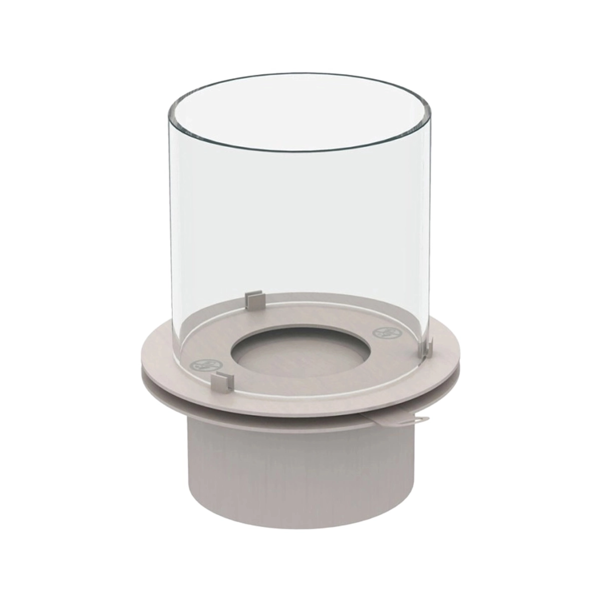 Round Stainless Steel Bioethanol Fireplace with Tempered Glass — 2
