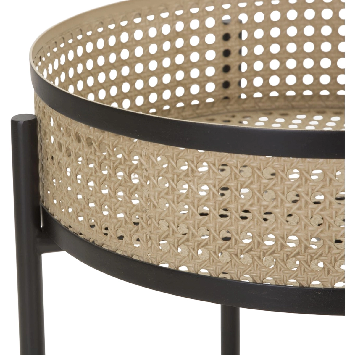 Set of 2 round metal plant stand side tables Fuji — 4