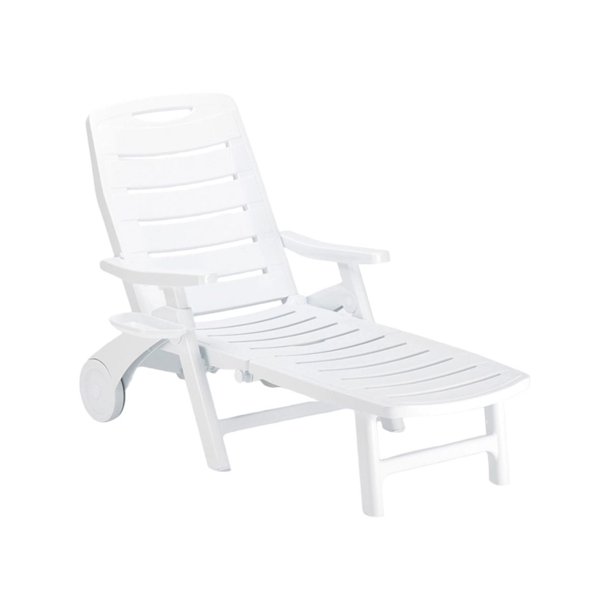 Premiere Grand Soleil folding plastic sun lounger for pool and garden — 1
