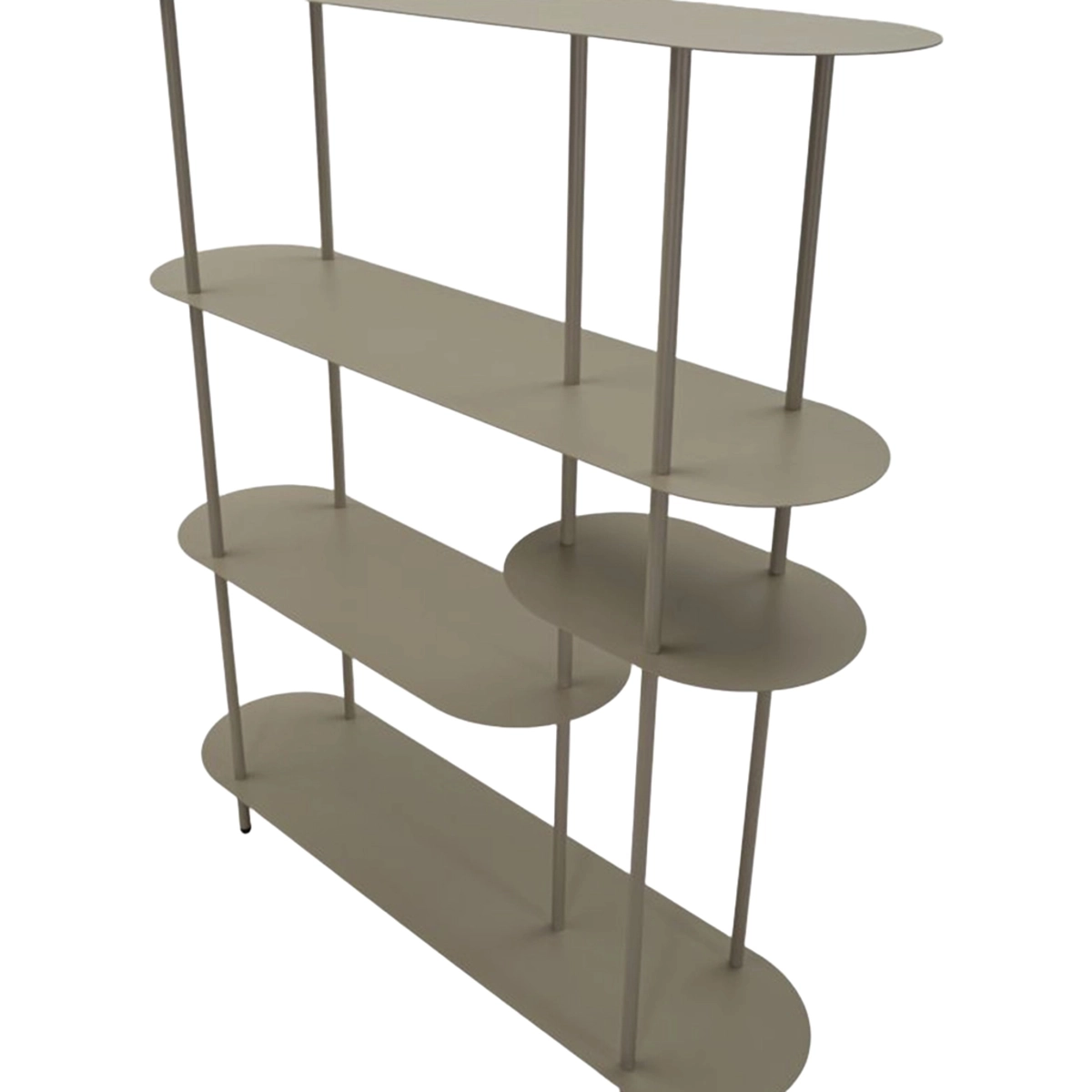 Saturno Modern Metal Bookcase with 5 Shelves — 5