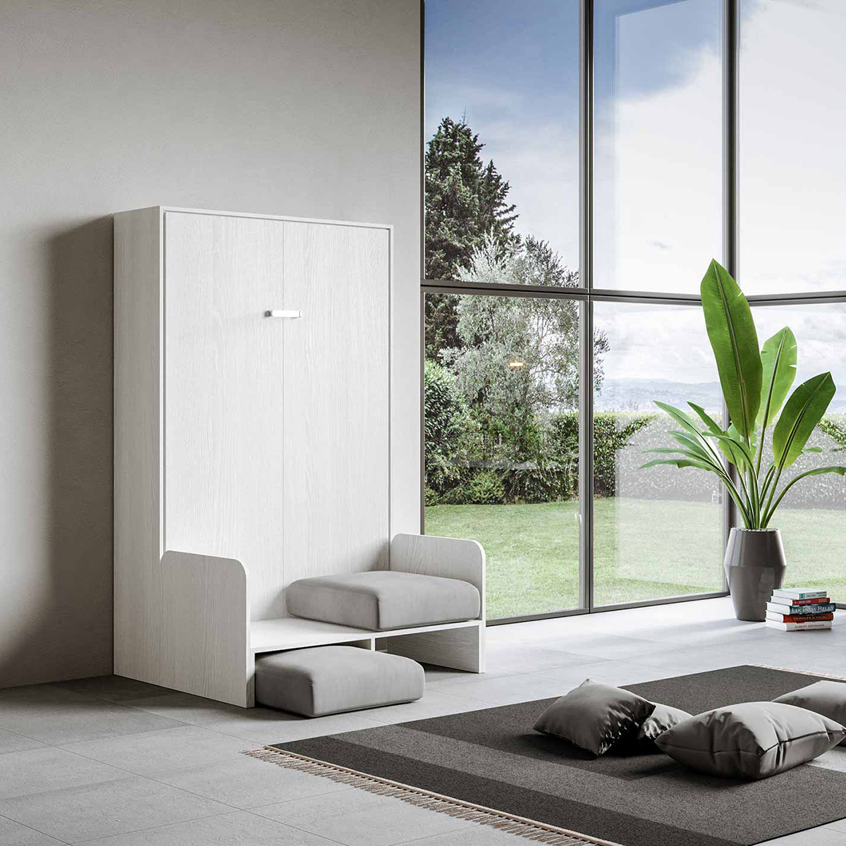 French Wall Bed with Integrated Sofa Sofà Kentaro 140x190 — 4