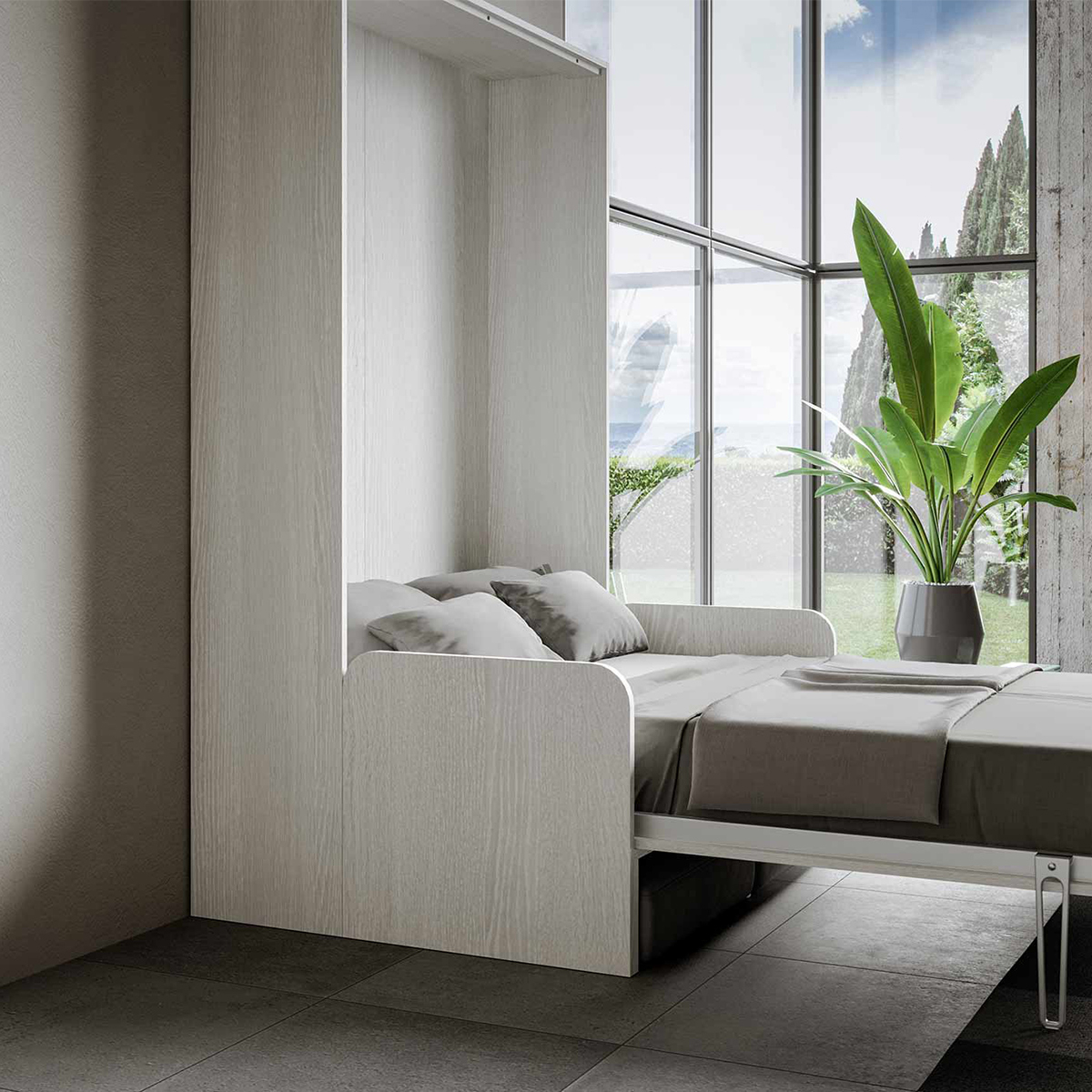 French Wall Bed with Integrated Sofa Sofà Kentaro 140x190 — 6