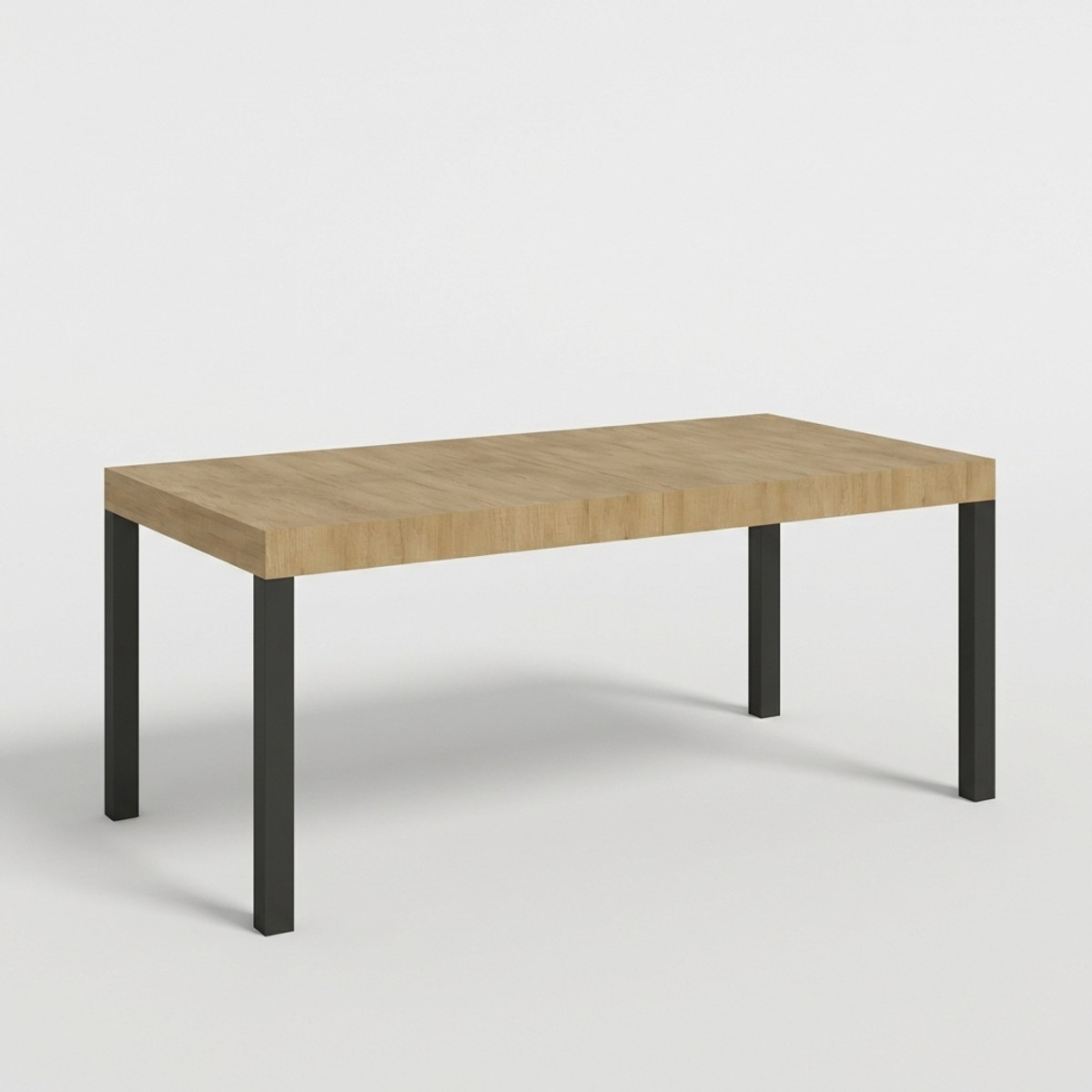 Everyday industrial extendable dining table wood metal 18 seater 90x180-440 — 1