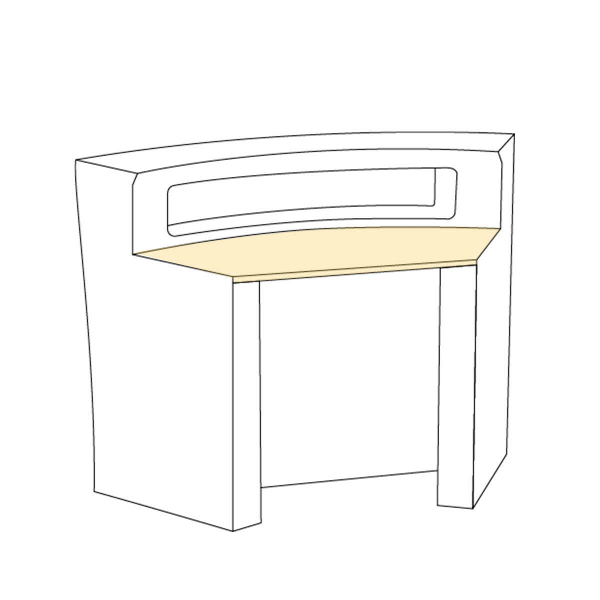 Hangar Curved HPL Bar Counter Top — 2