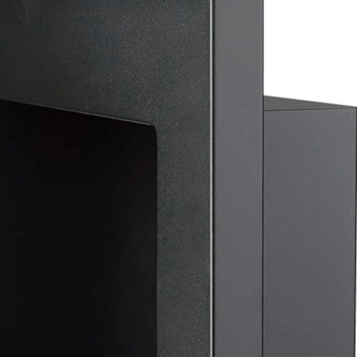 Black Wall-Mounted and Recessed Bioethanol Fireplace 65x40 cm — 5