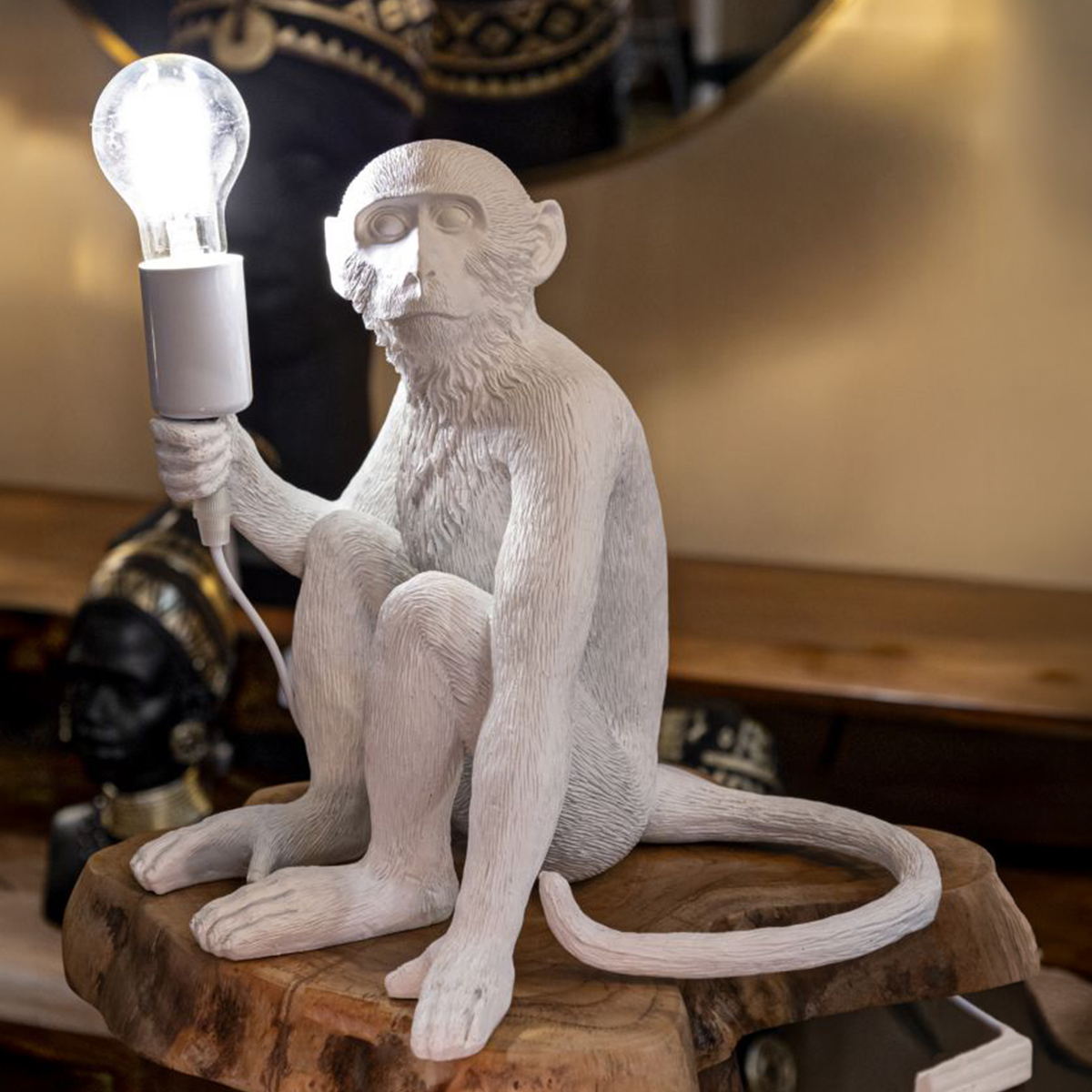 Monkey Seduta Decorative Table Lamp in Resina — 2