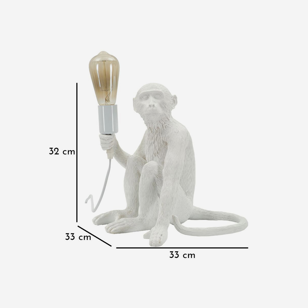 Monkey Seduta Decorative Table Lamp in Resina — 6