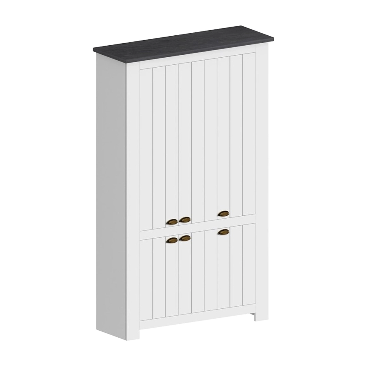 Large Multipurpose Shoe Cabinet 6 Doors White 114x42x200cm Elaisa — 4