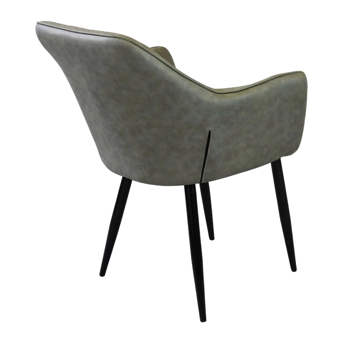 Modern faux leather and metal dining chair Sindy — 4