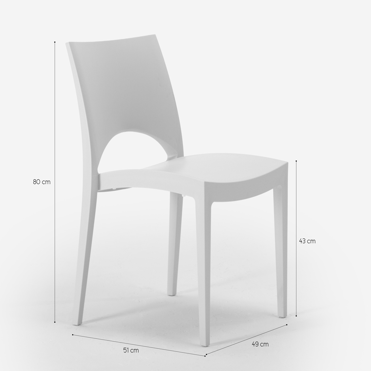 Paris Grand Soleil Stackable Chair for Kitchen Home and Bar Polipropilene — 5