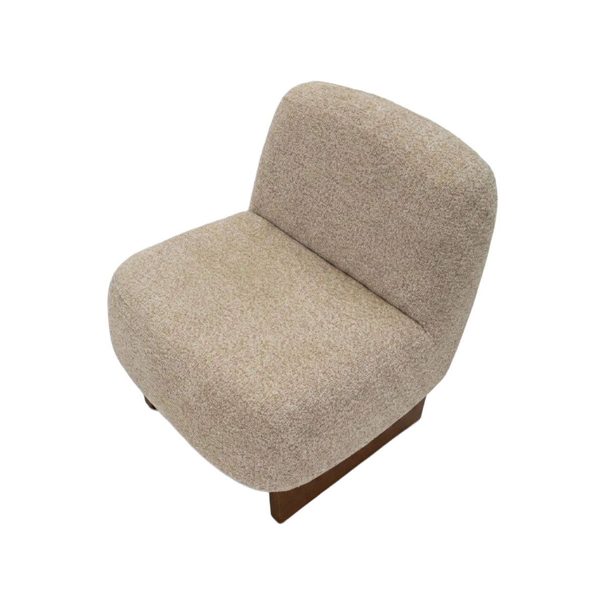 Kyoto Poise Poltrona Japandi Bouclé Accent Armchair — 5