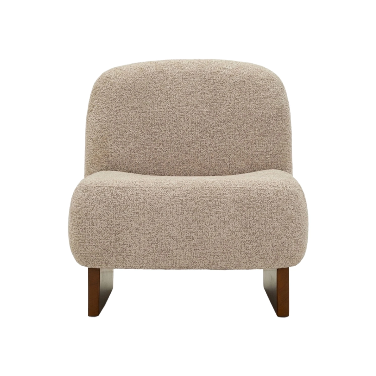 Kyoto Poise Poltrona Japandi Bouclé Accent Armchair — 3
