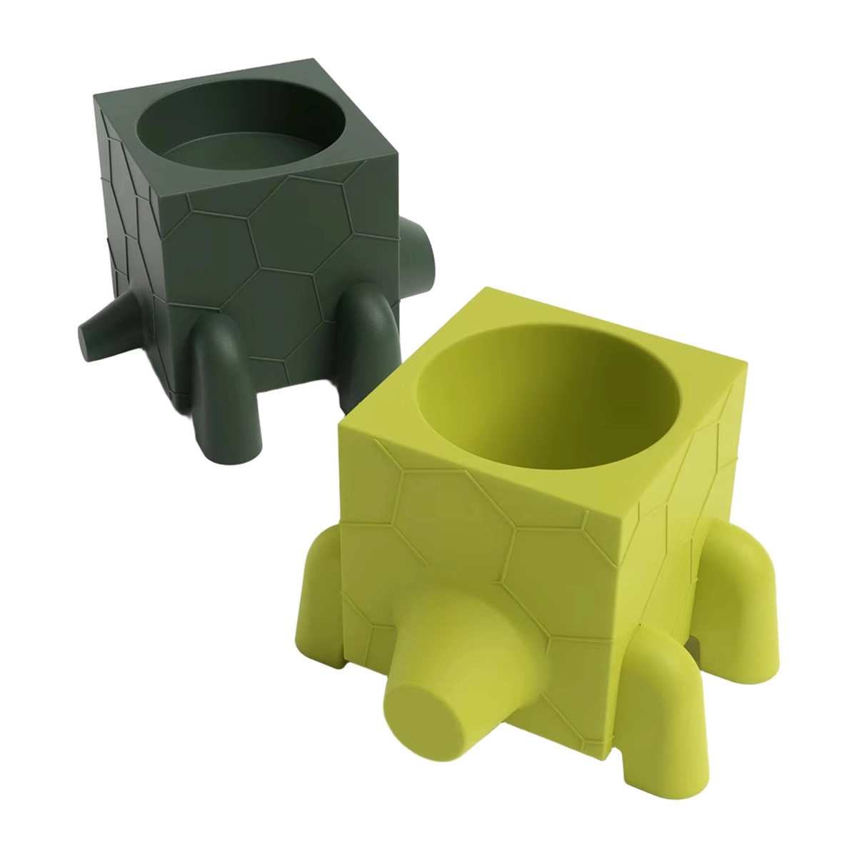 Modern Outdoor Planter in Polyethylene Ruga LYXO — 2