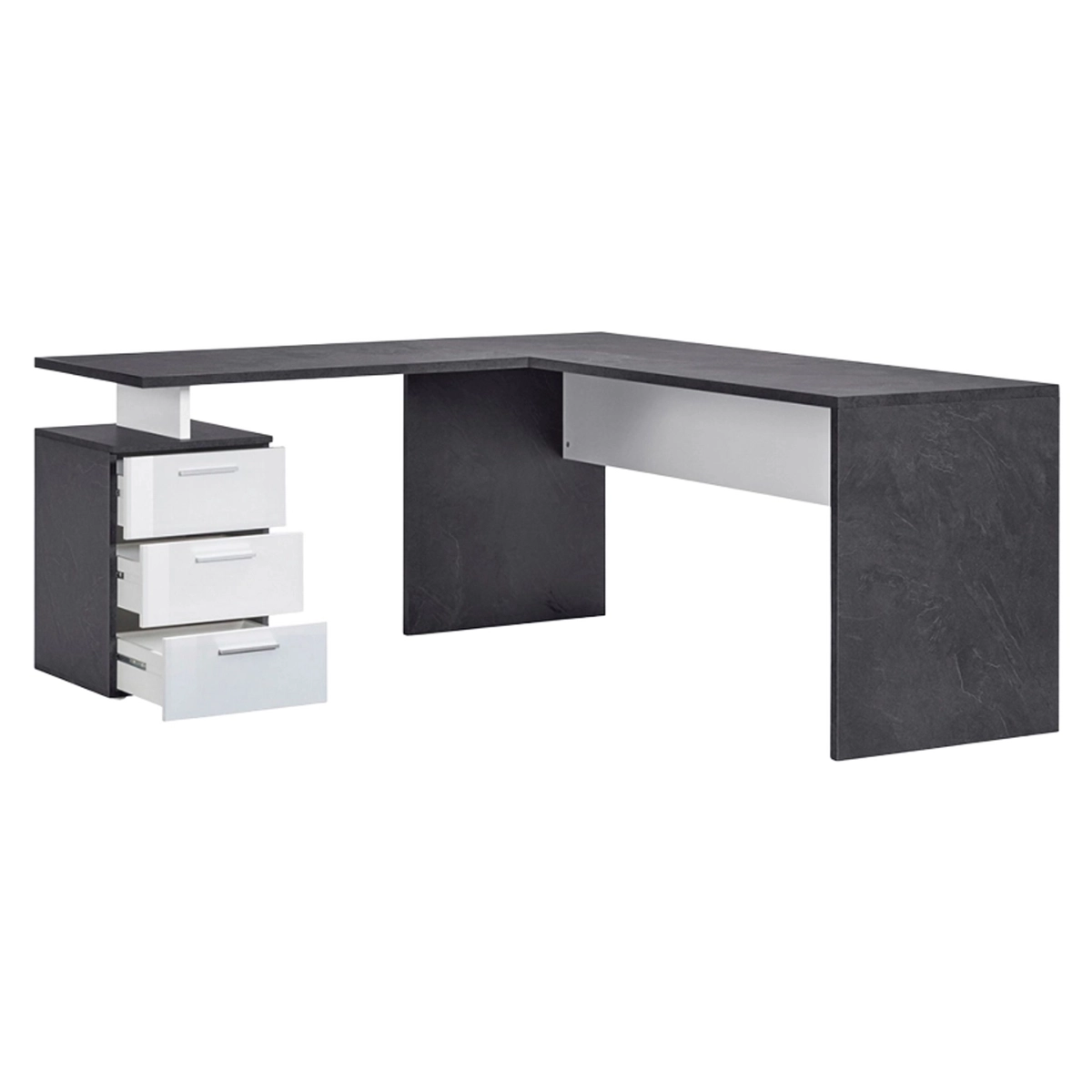 Modern corner desk 180x160 with 3 drawers New Selina Report — 5