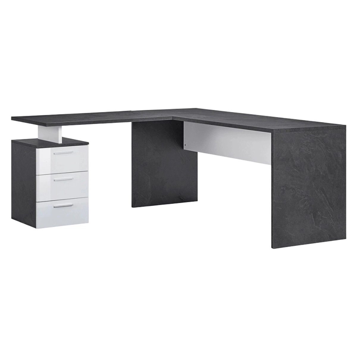 Modern corner desk 180x160 with 3 drawers New Selina Report — 4