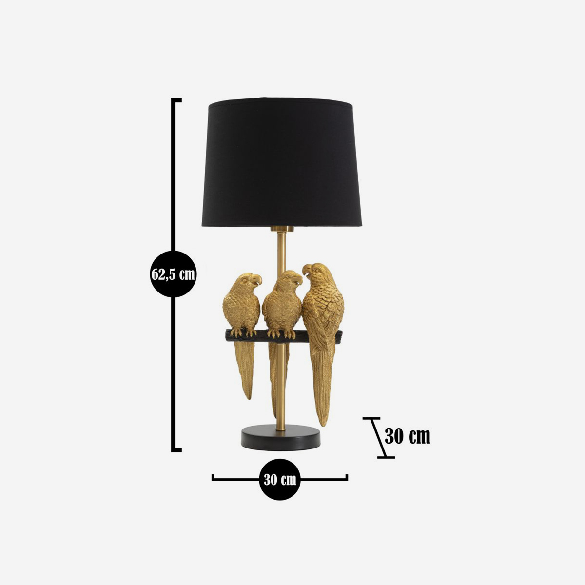 Table Lamp with Fabric Shade Pappagalli 63 Mauro Ferretti — 3