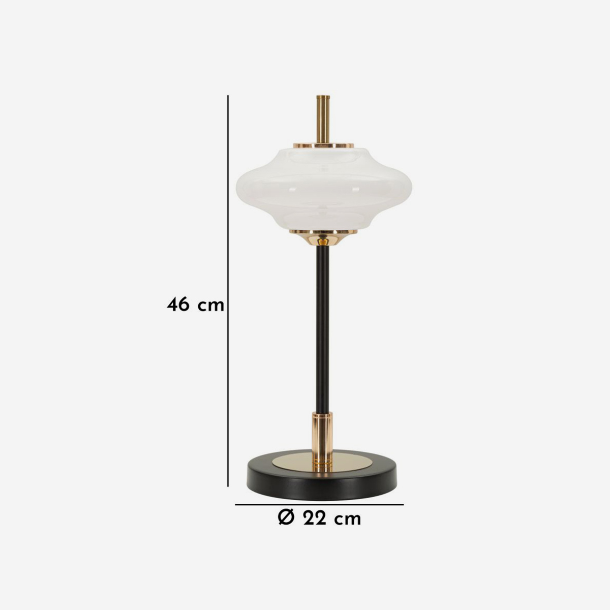 Vintage Table Lamp in Iron and Glass — 3