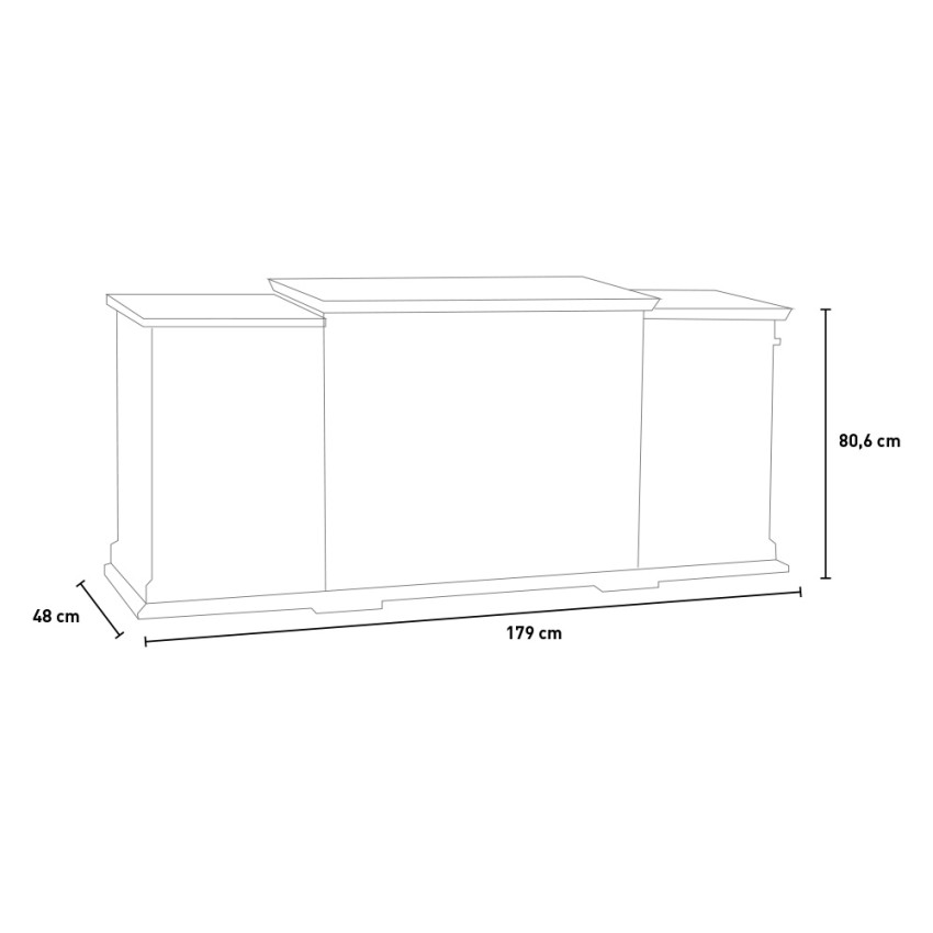 Freestanding Electric Fireplace in White Wood Divina Fire Biden — 12