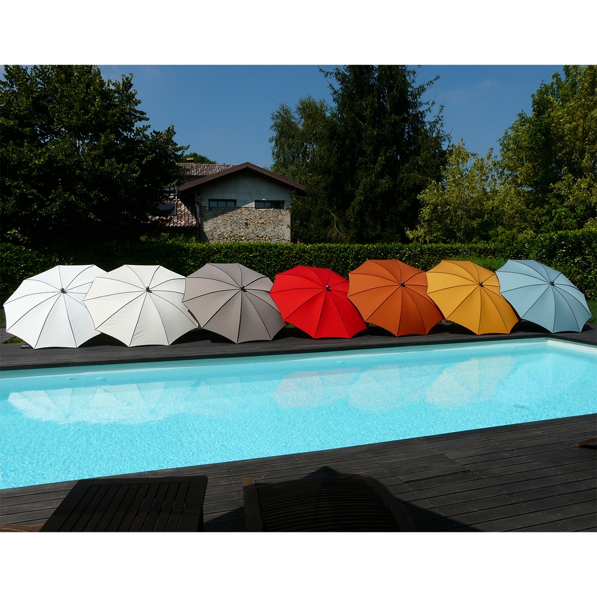 Maffei Border Round Garden Parasol Ø200cm — 7