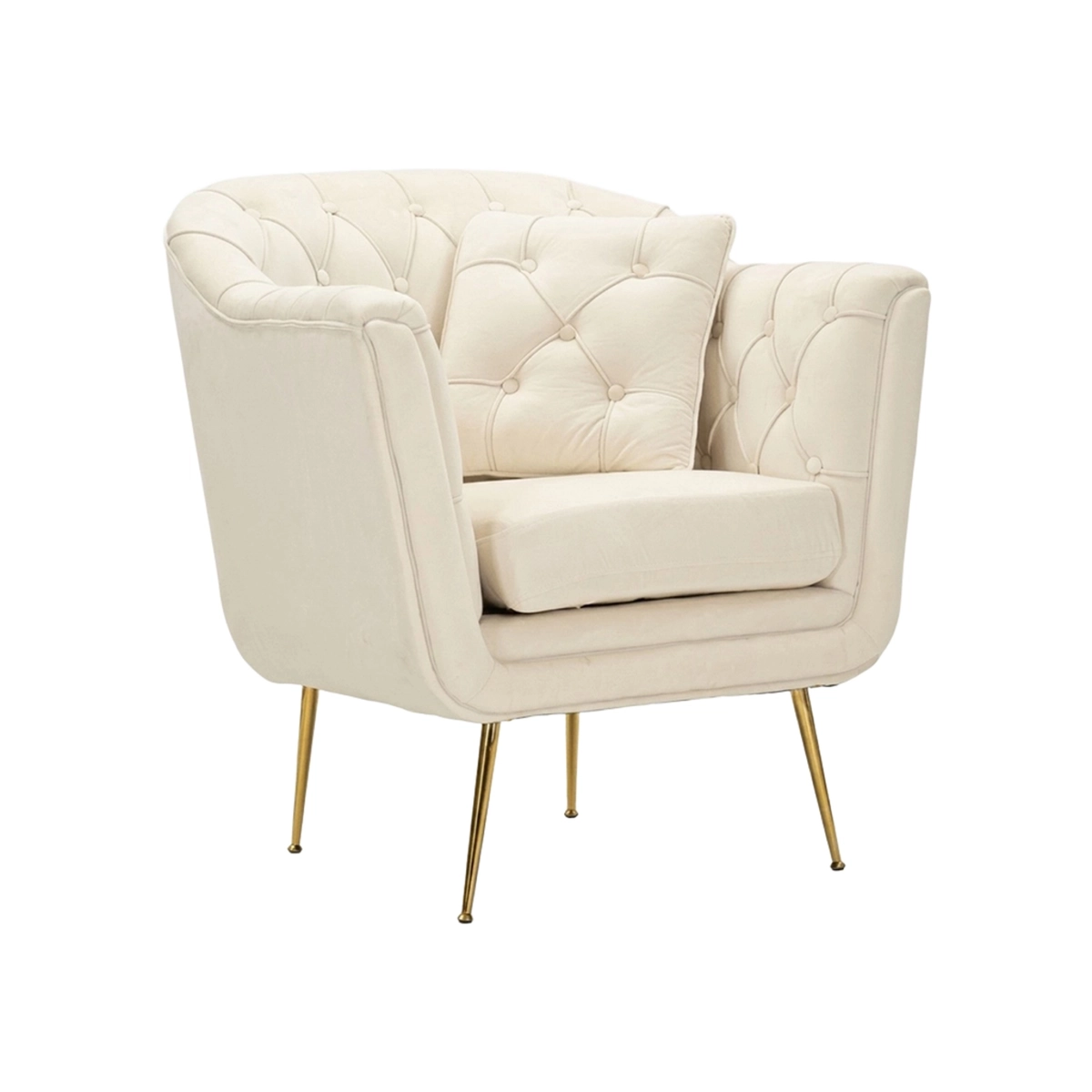Budapest Upholstered Armchair with Cushion for Living Room — 1