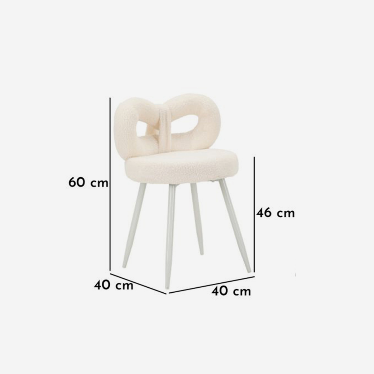 Modern Upholstered Bouclé Dining Accent Chair Mini Ilary — 7