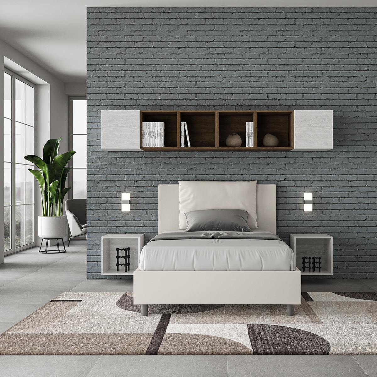 Small Double Bed with Storage 120x190 Antea P — 3
