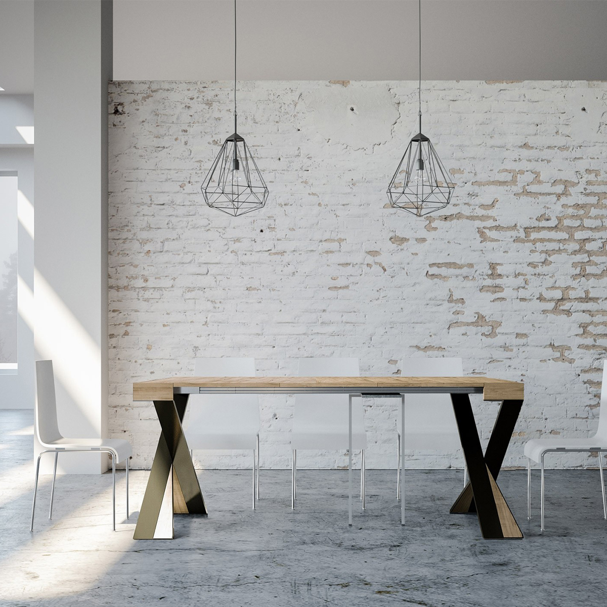 Modern Extendable Console Table 10 Seats 90x40-196 Diago Small — 3