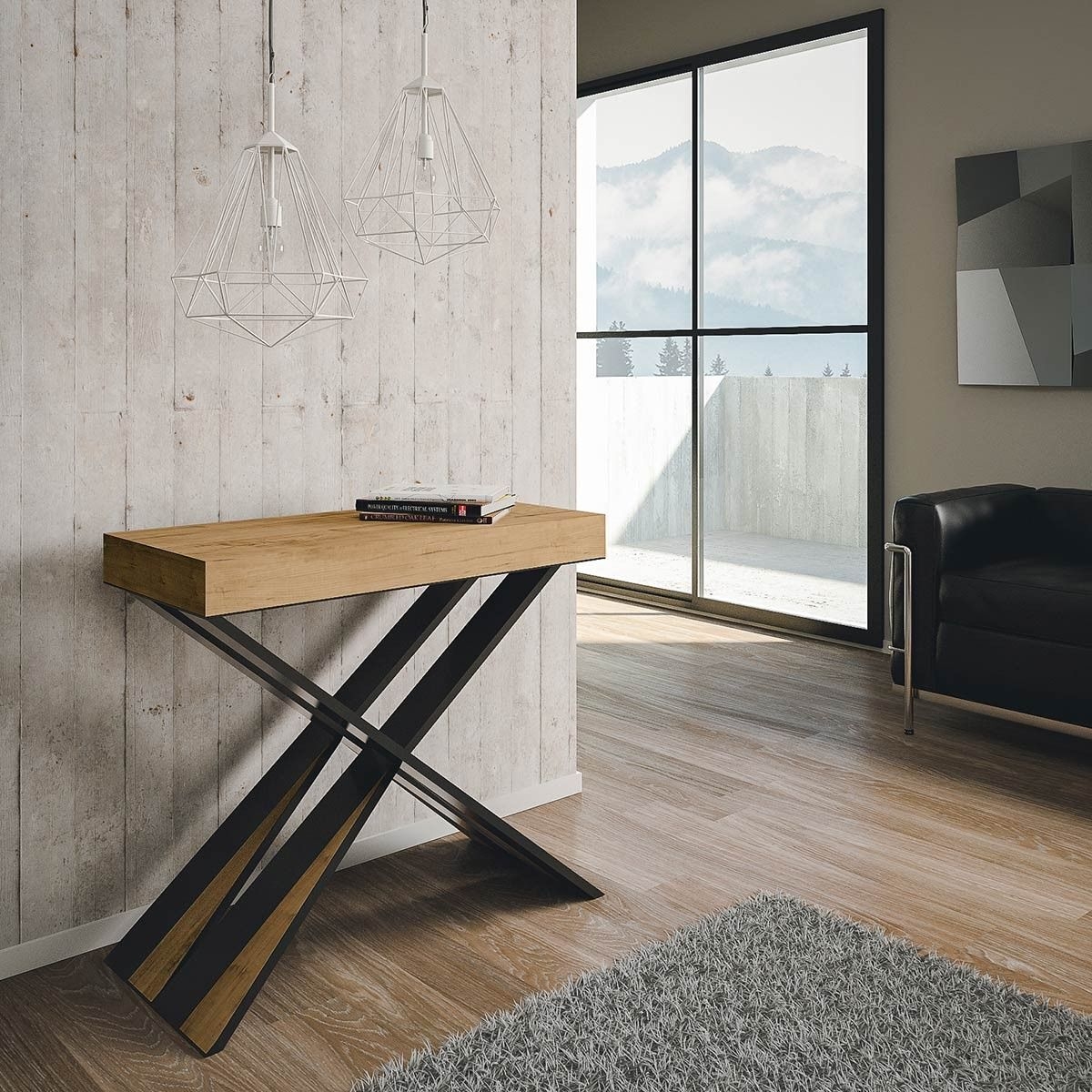 Modern Extendable Console Table 10 Seats 90x40-196 Diago Small — 2