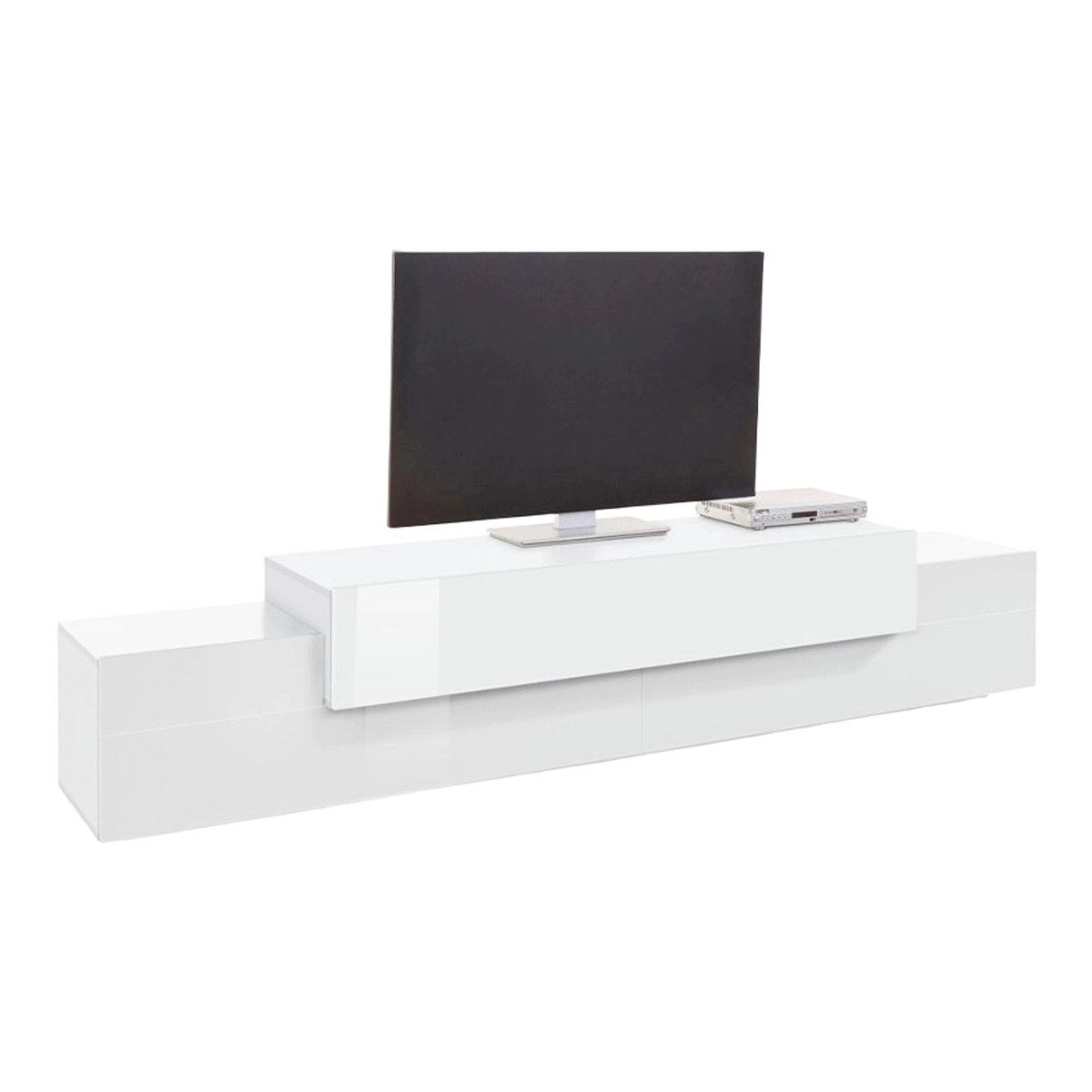 Modern 240cm TV Stand with 3 Drop-Down Doors Corona Low Bial — 1