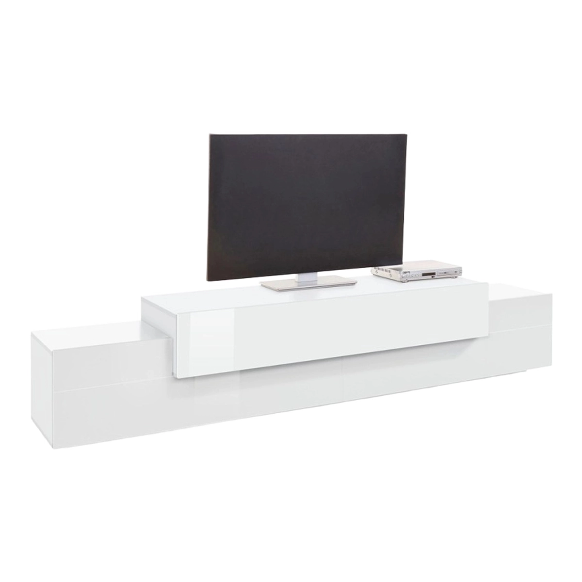 Modern 240cm TV Stand with 3 Drop-Down Doors Corona Low Bial — 7