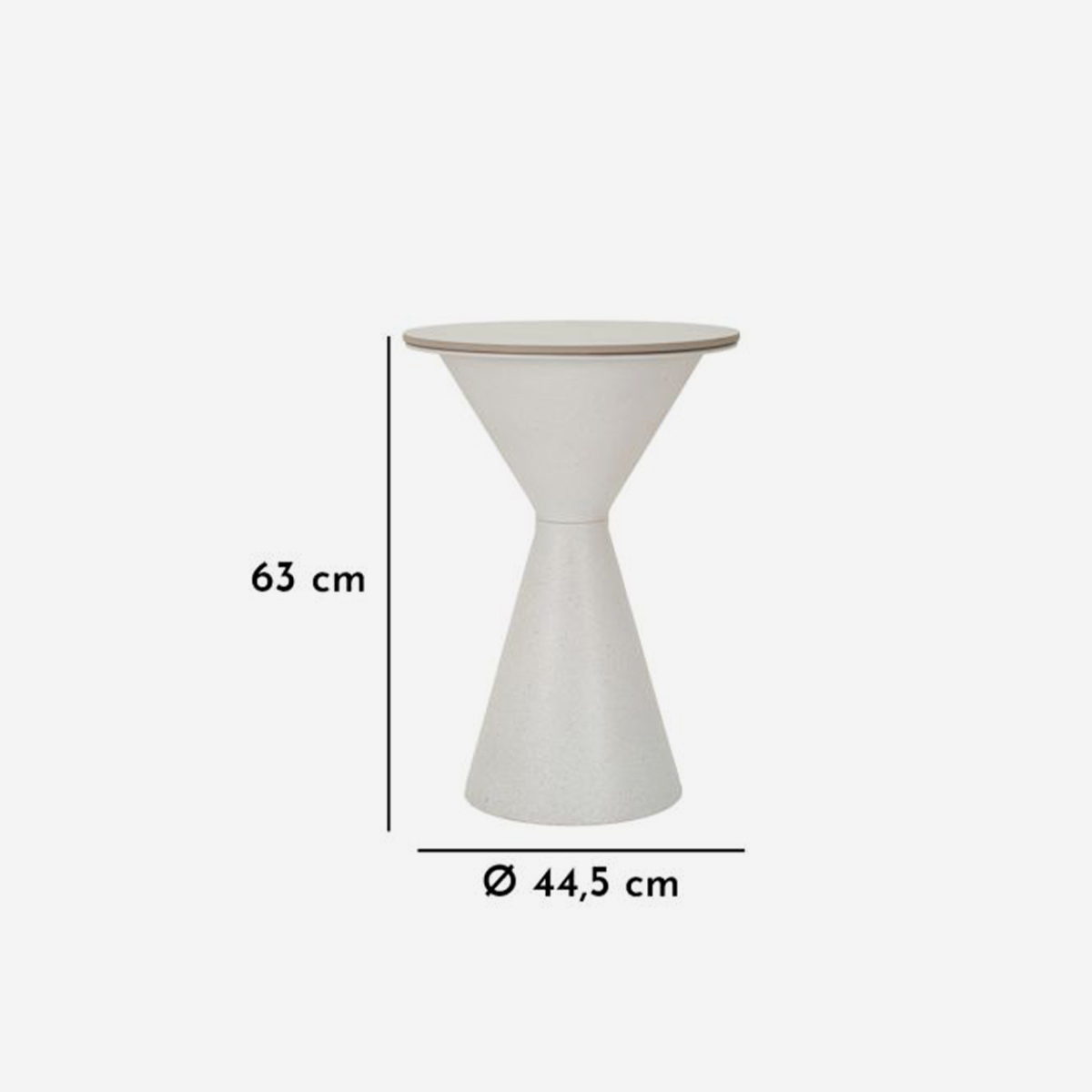 White Round Side Table in Iron with Marble Effect Ceramic Top — 4