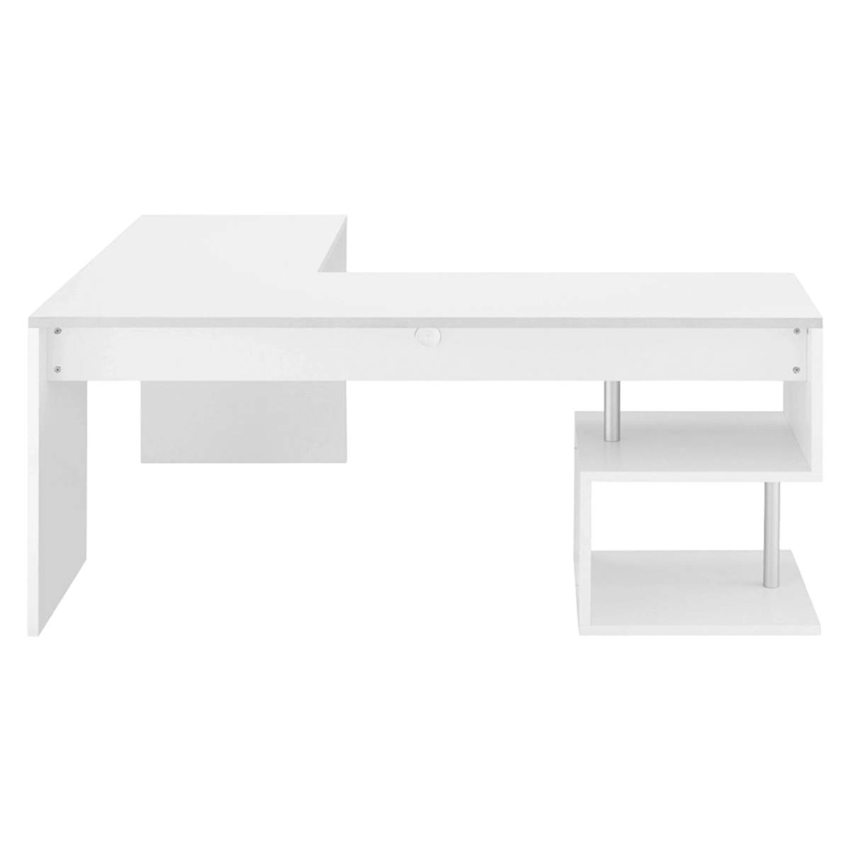 Vilnis Modern Design White Corner Desk for Office or Study, 180x160 cm — 5