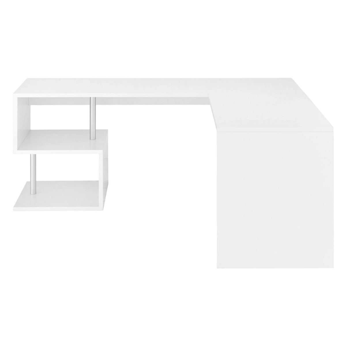 Vilnis Modern Design White Corner Desk for Office or Study, 180x160 cm — 6