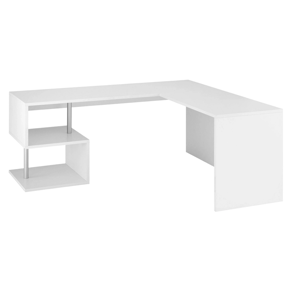 Vilnis Modern Design White Corner Desk for Office or Study, 180x160 cm — 4