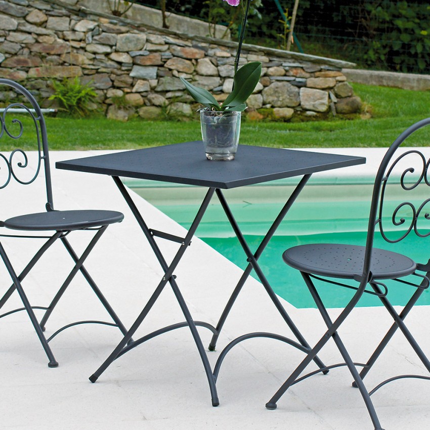 Dixon Kedels 70x70cm Outdoor Folding Iron Bistro Table — 2