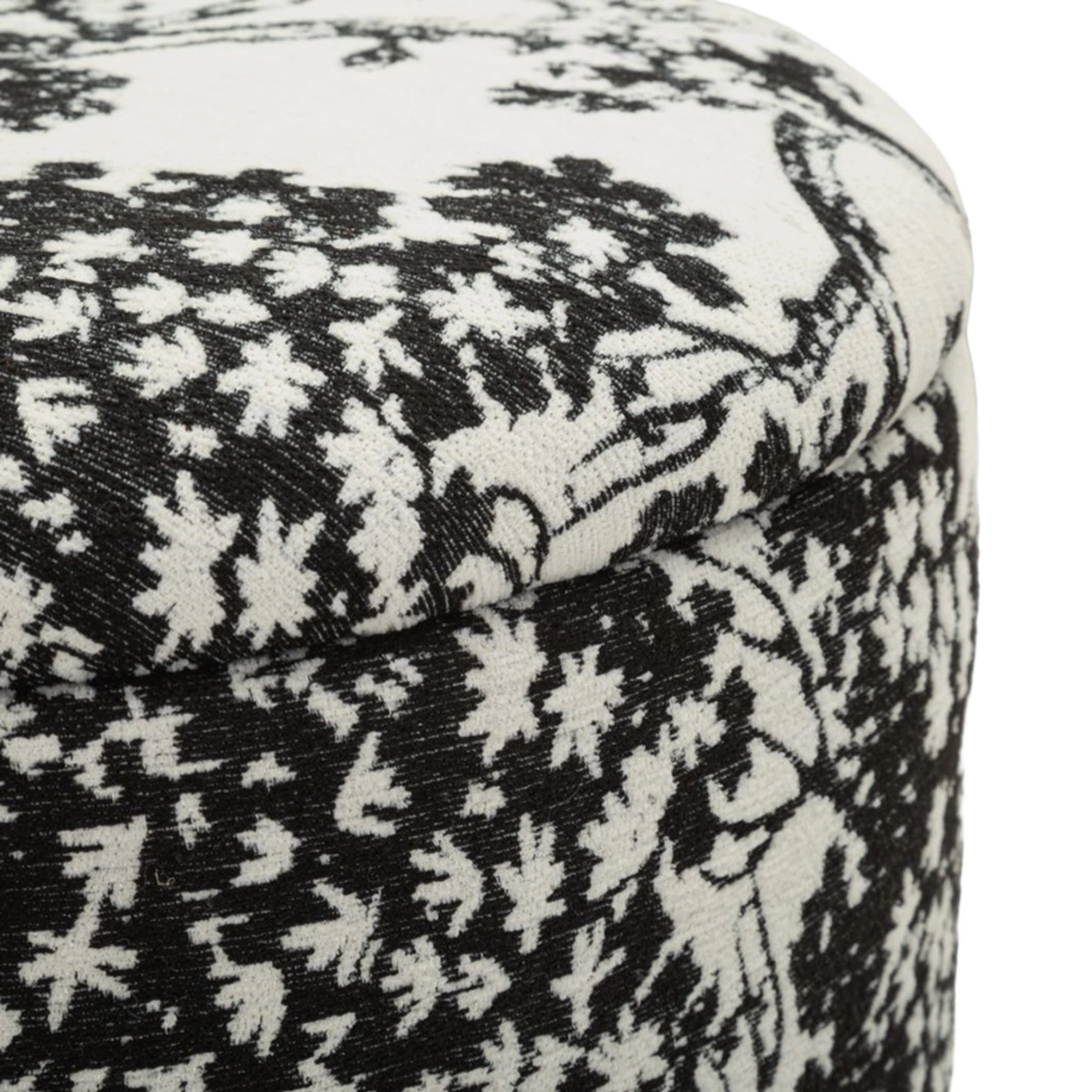 Round padded storage ottoman Okinawa Monochrome Mauro Ferretti — 4