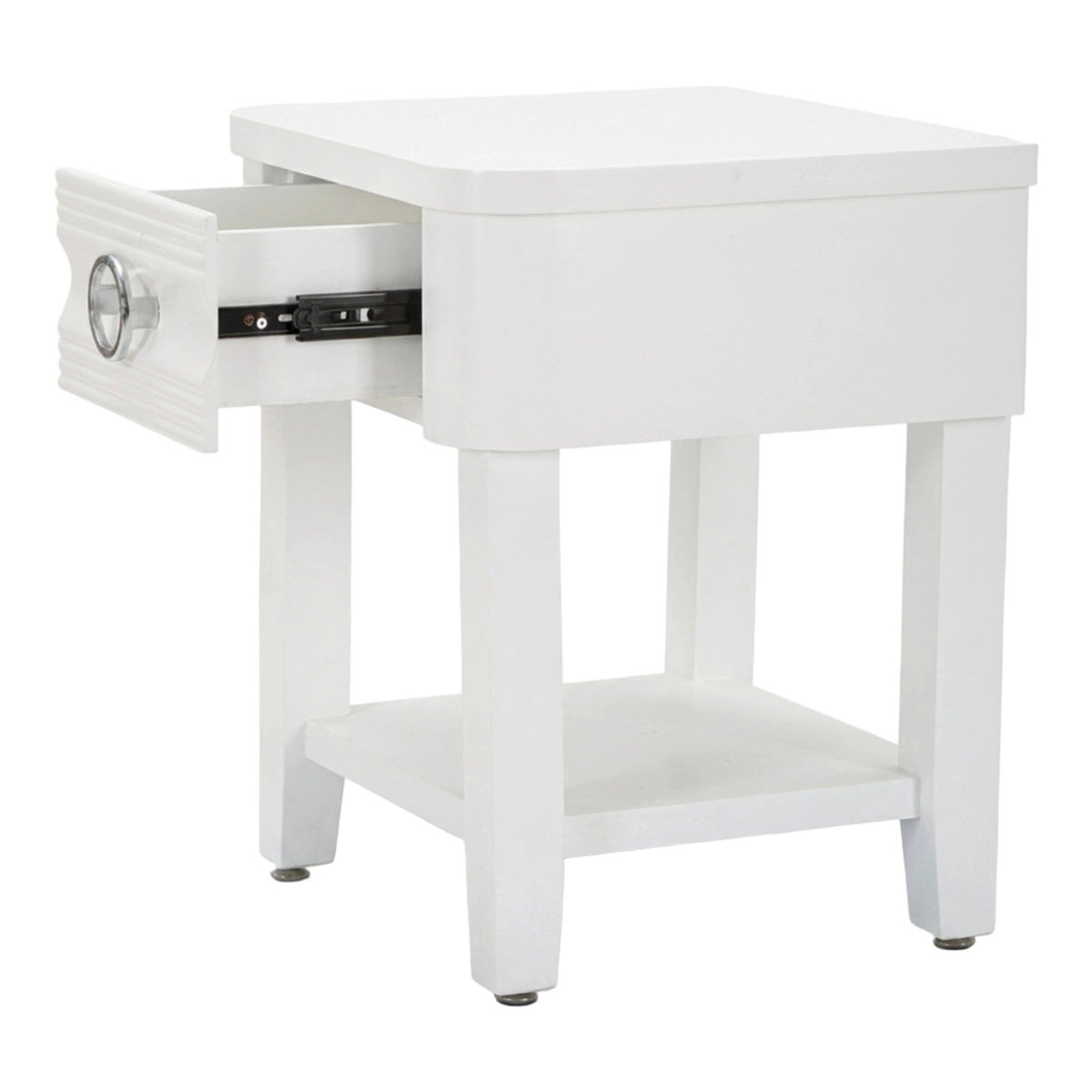 Shine Wooden Bedside Table with Drawer and Shelf - Mauro Ferretti — 4