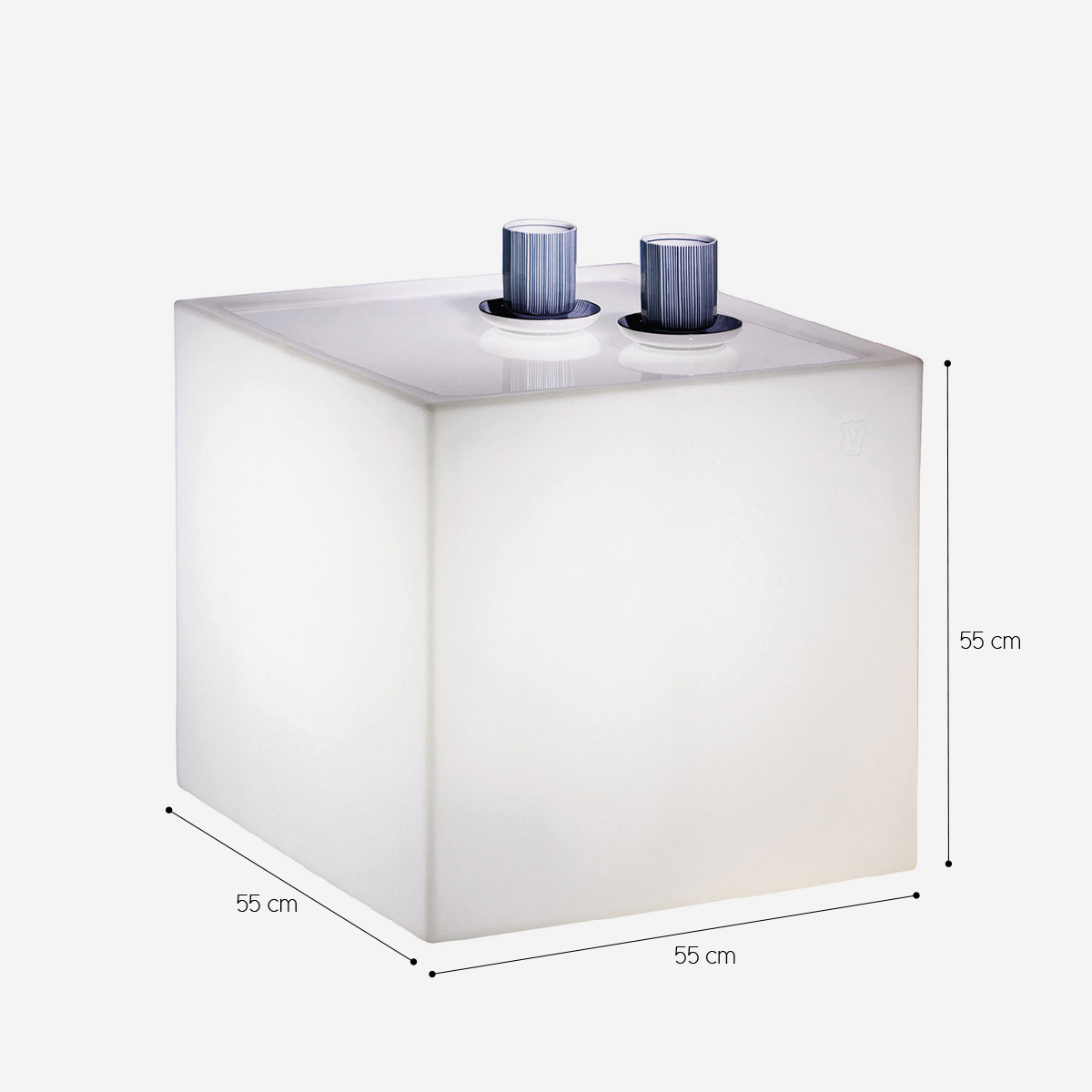 Blok Outdoor Rechargeable LED Light-Up Cube Coffee Table — 3