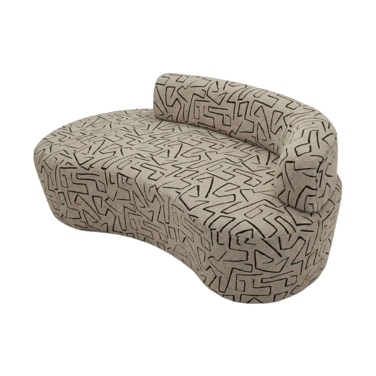 Modern Curved 2-Seater Sofa in Poliestere Nairobi Mauro Ferretti — 8