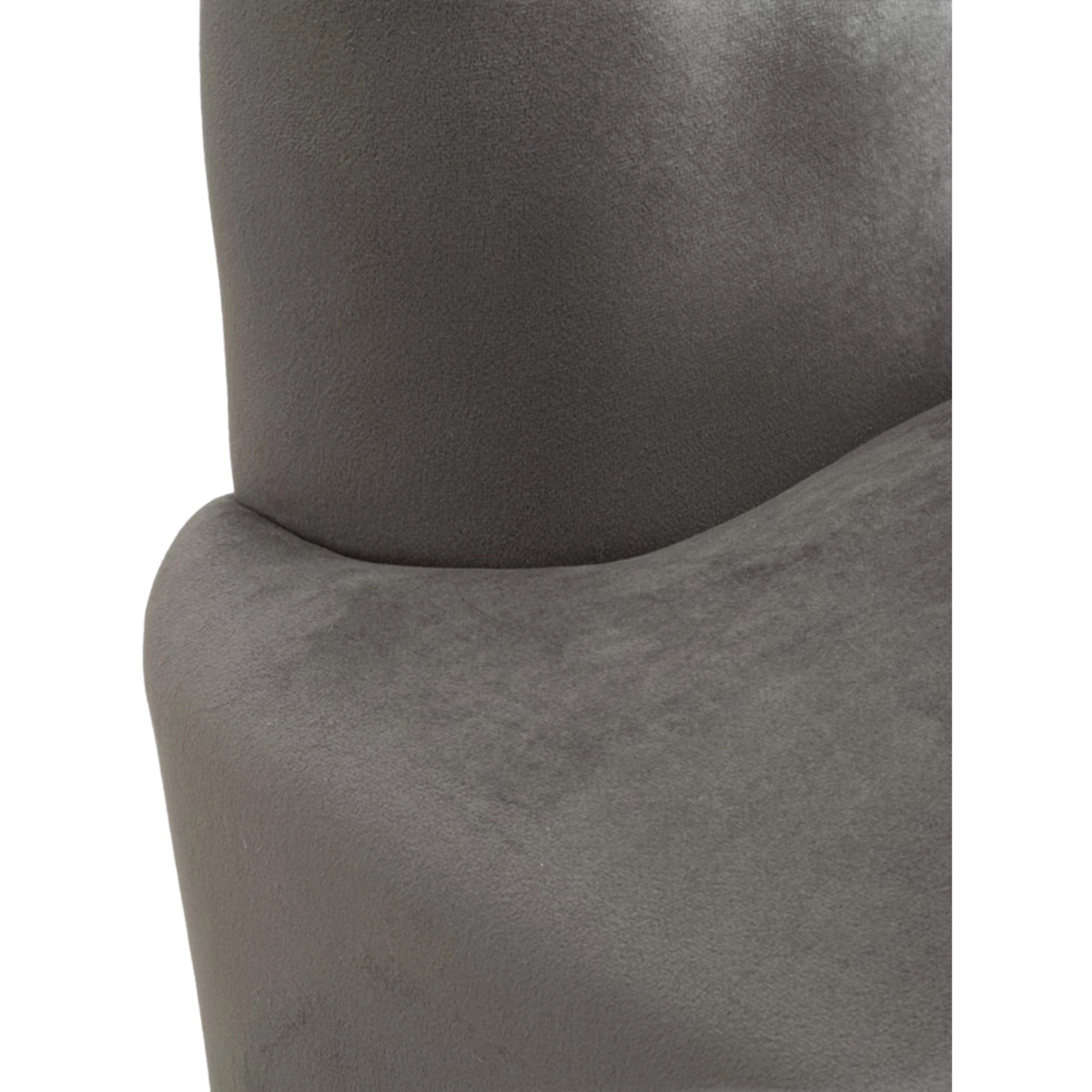 Modern Velvet Armchair with Cushion Silvery Mauro Ferretti — 7